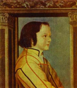 Portrait eines Jungen mit Kastanien Haar