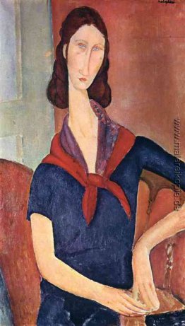 Jeanne Hébuterne (mit einem Schal)