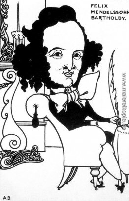 Karikatur von Felix Mendelssohn
