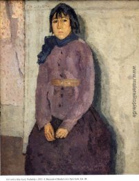 Mädchen mit einem blauen Schal