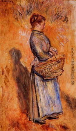 Peasant Woman Standing in einer Landschaft