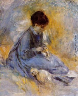 Junge Frau mit einem Hund