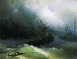 Schiffe im stürmischen Meer