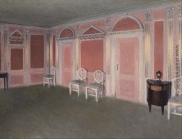 Interior im Louis-Seize-Stil. Von zu Hause des Künstlers. Rahbek