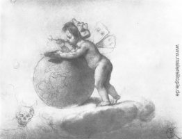 Putto mit einem Globus