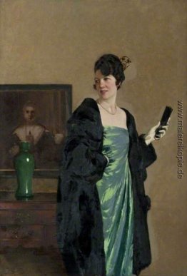 Lady in einem grünen Kleid