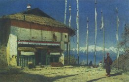 Buddhistischer Tempel in Darjeeling. Sikkim
