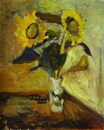 Vase mit Sonnenblumen
