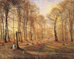 Late Autumn Day im Jægersborg Deer Park, nördlich von Kopenhagen