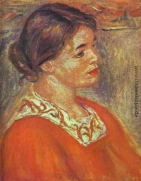 Frau in einem roten Bluse Frau in einem roten Bluse