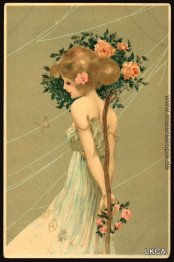 Mädchen umgeben von Pflanzen Mädchen umgeben von Pflanzen