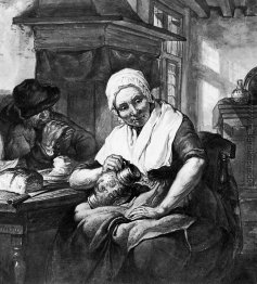 Interieur mit einer Frau und Mann Interieur mit einer Frau und Mann