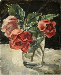 Stillleben. Drei Rosen.