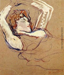 Frau auf dem Rücken liegend, hob beide Arme Frau auf dem Rücken liegend, hob beide Arme