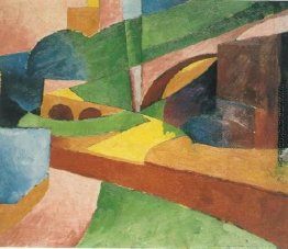 Untitled (Landschaft mit Brücke)