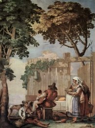 Ländliche Familie am Tisch, aus dem Zimmer des Landszenen, in de Ländliche Familie am Tisch, aus dem Zimmer des Landszenen, in de