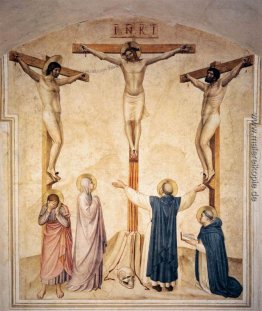 Kreuzigung mit Trauernden und Sts. Dominic und Thomas von Aquin
