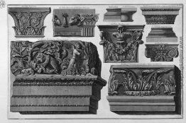 Capitals und Friese (Farnese Gärten, römische Villen)