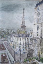 La Tour Eiffel et la rue de la manutention La Tour Eiffel et la rue de la manutention