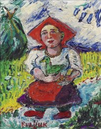 Frau mit einer Ente Frau mit einer Ente