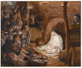 Die Anbetung der Hirten, Illustration für 'das Leben Christi'