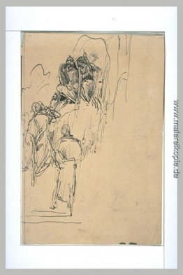 Croquis des Sorcières Interpellant Macbeth