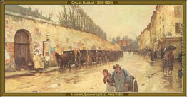 Childe Hassam-A Shower-Bonaparte Strasse