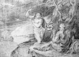 Minerva und Odysseus bei Telemach