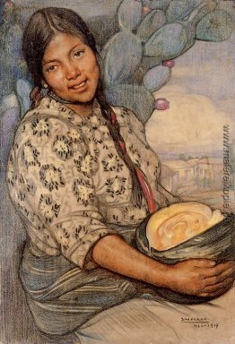 Mujer con calabaza