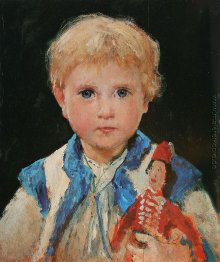 Mädchen mit Hampelmann (Marie Anker)