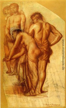 Studie für vier Figuren in Rest