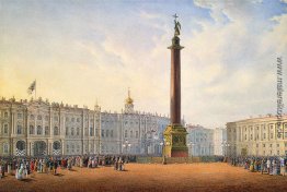 Blick auf Schlossplatz und der Winterpalast in St. Petersburg