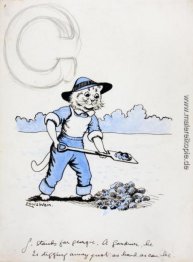 G für GEORGIE, ein Gärtner. HE gräbt weg, nur so fest er KANN G für GEORGIE, ein Gärtner. HE gräbt weg, nur so fest er KANN