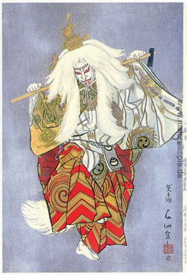 Hanayagi Jusuke als die Fox-Geist in Kokaji