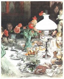 Um die Lampe am Abend Um die Lampe am Abend