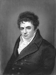 Portrait Gravur von Robert Fulton, steamboat Innovator