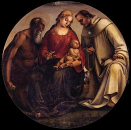 Jungfrau und Kind mit Heiligen Hieronymus und Bernhard von Clair