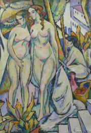 Nudes in einer Landschaft