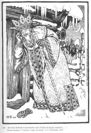 Illustration von Alexander Puschkins "Märchen vom Zaren Saltan" Illustration von Alexander Puschkins "Märchen vom Zaren Saltan"