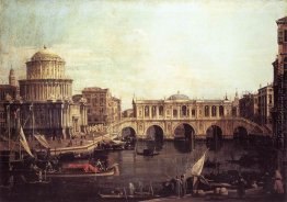 Capriccio: Der großartige Kanal, mit einem imaginären Rialto-Brü