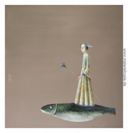 Mädchen mit blauen Blumen Mädchen mit blauen Blumen