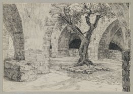 Out-Gebäude der armenischen Kloster, Jerusalem, Illustration von