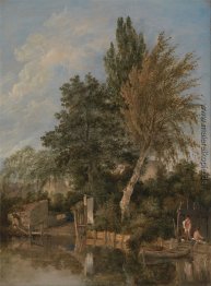 Jungen Baden an den Fluss Wensum in Norwich