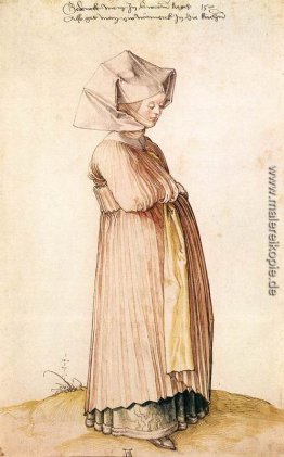 Nürnberg Frau für Kirche gekleidet