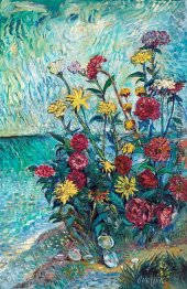 Blumen an der Küste