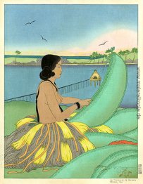 La Tresseuse De Paniers. Remoue, Yap La Tresseuse De Paniers. Remoue, Yap