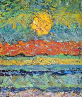 Landschaft mit Sonne