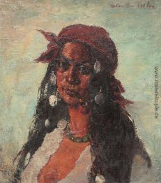Gypsy Woman mit Halskette und Rohr Gypsy Woman mit Halskette und Rohr