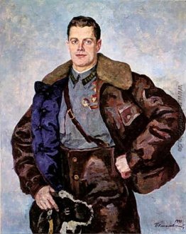 Portrait eines Helden der Sowjetunion, Pilot AB Jumaschew