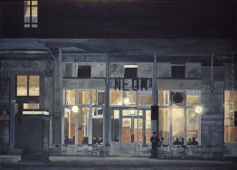 Cafe '' Neon '' in der Nacht
